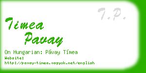 timea pavay business card