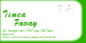 timea pavay business card